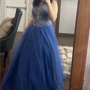 royal blue prom dress